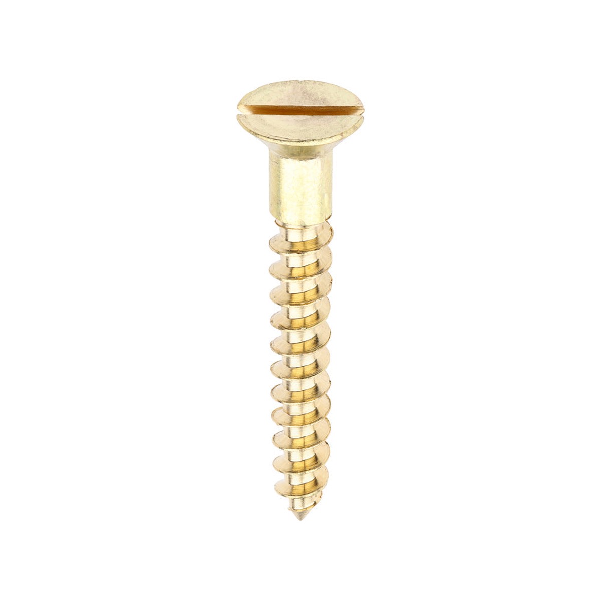 Timco - Solid Brass Timber Screws - SLOT - Countersunk 10 x 1 1/2" - (200 PCS Box)
