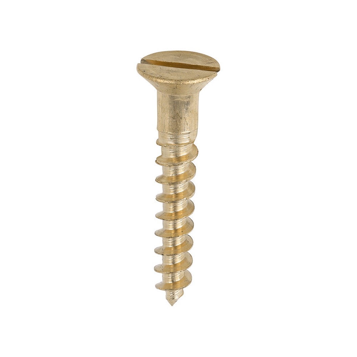 Timco - Solid Brass Timber Screws - SLOT - Countersunk 10 x 1 1/4" - (200 PCS Box)