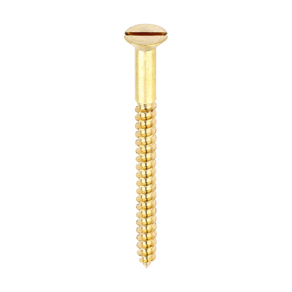 Timco - Solid Brass Timber Screws - SLOT - Countersunk 10 x 2 1/2" - (100 PCS Box)