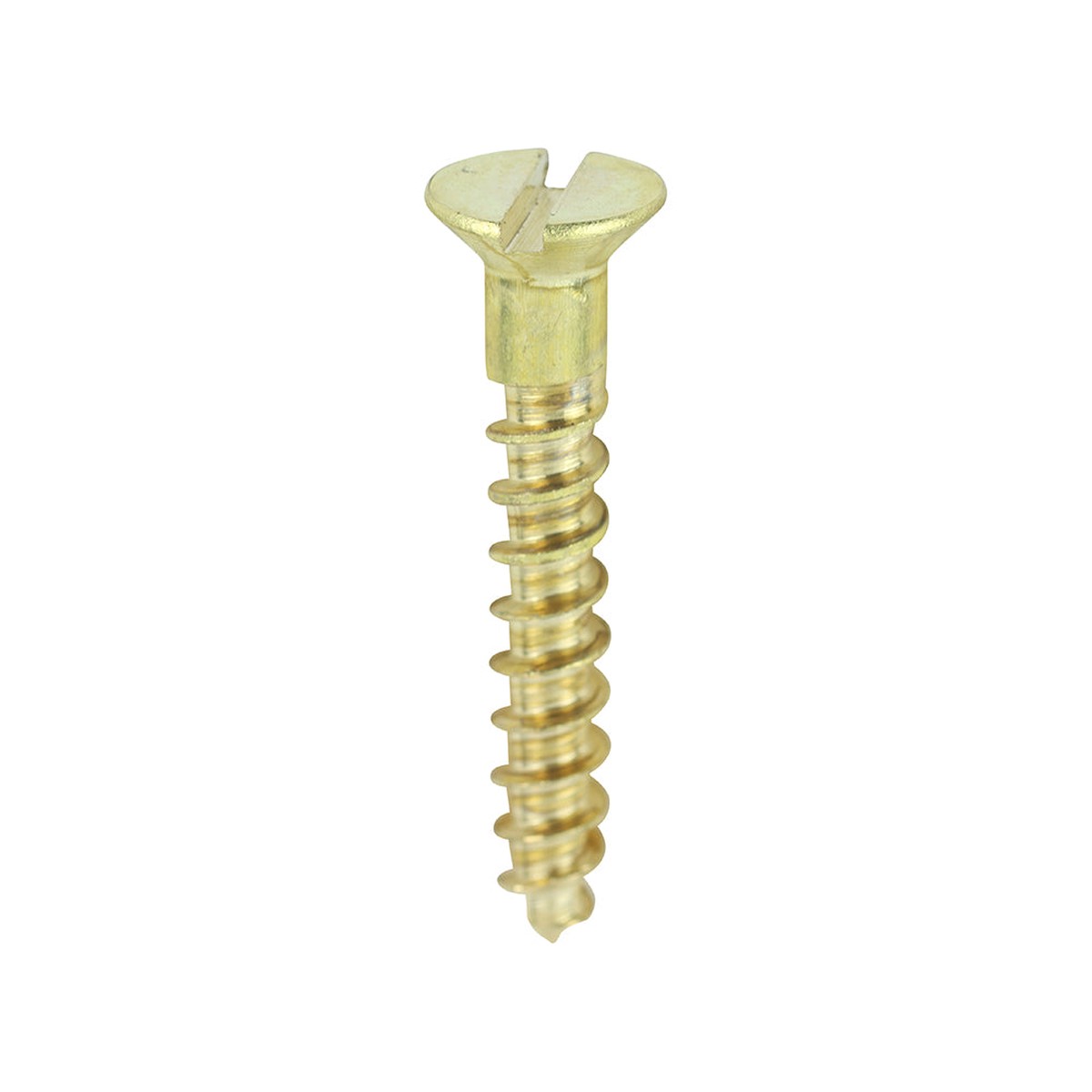 Timco - Solid Brass Timber Screws - SLOT - Countersunk 4 x 3/4" - (200 PCS Box)