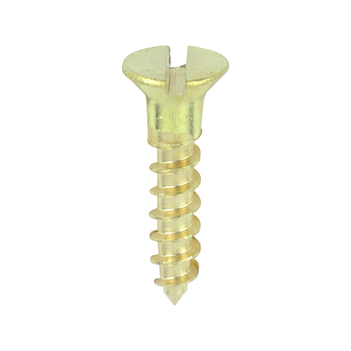 Timco - Solid Brass Timber Screws - SLOT - Countersunk 8 x 3/4" - (200 PCS Box)