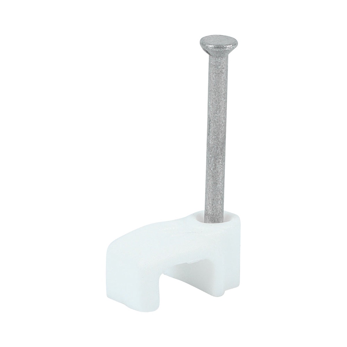 Timco - Flat Cable Clips - White To fit 1.0mm - (100 PCS Box)