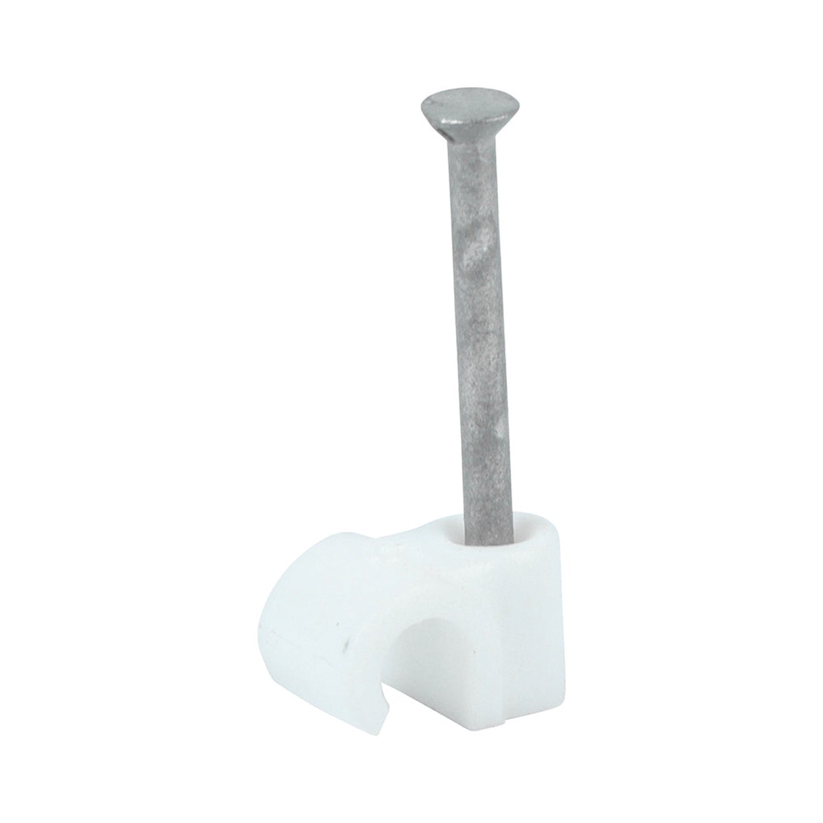 Timco - Round Cable Clips - White To fit 5.0mm - (100 PCS Box)