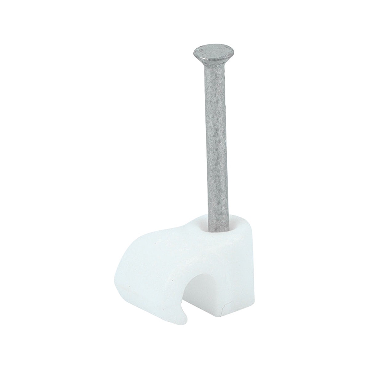 Timco - Round Cable Clips - White To fit 3.5mm - (100 PCS Box)