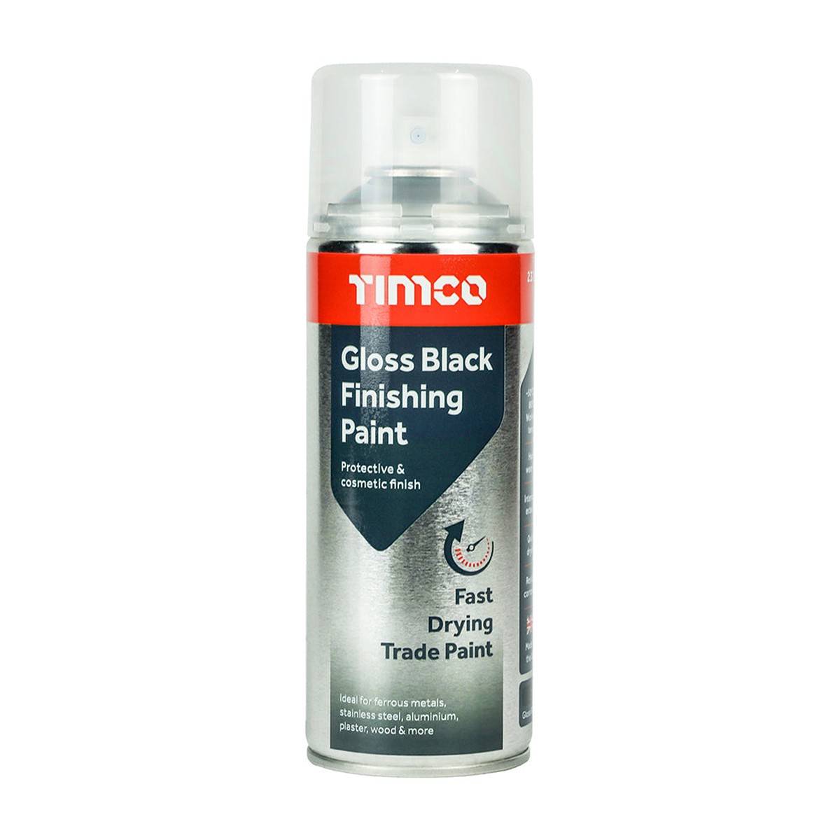 Timco - Gloss Black Finishing Paint 380ml (1 Each Can)