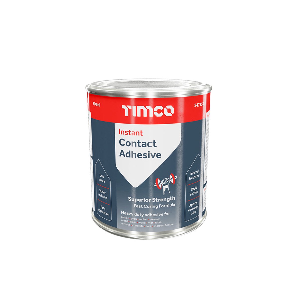 Timco - Instant Contact Adhesive - Liquid 500ml (1 Each Tin)