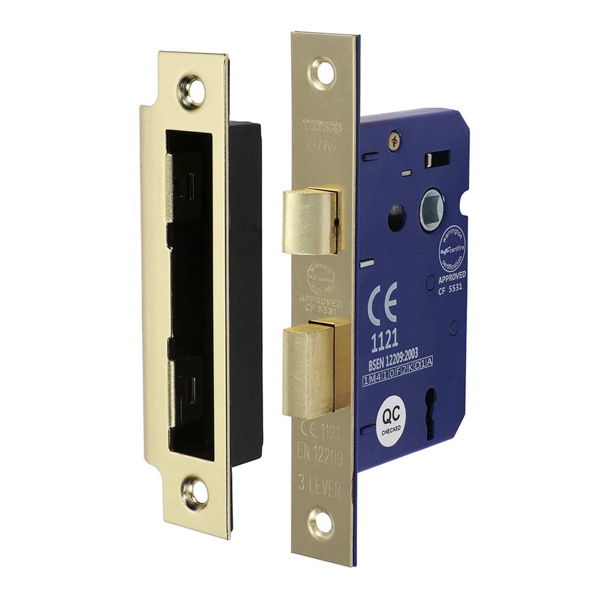 Timco - 3 Lever Sashlock - Electro Brass 65 case / 45 backset (1 Each Box)