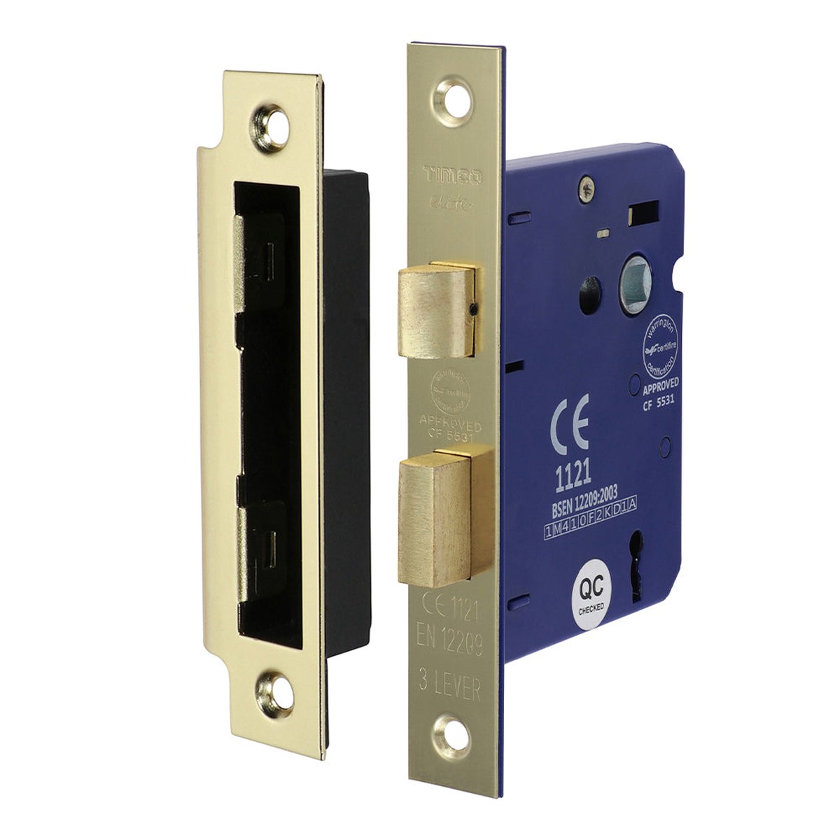 Timco - 3 Lever Sashlock - Electro Brass 78 case / 58 backset (1 Each Box)