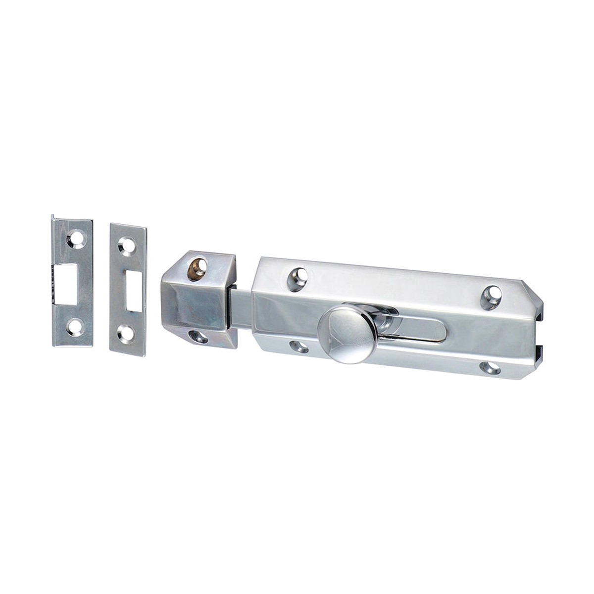 Timco - Architectural Flat Section Bolt - Polished Chrome 100 x 35mm (1 Each Bag)