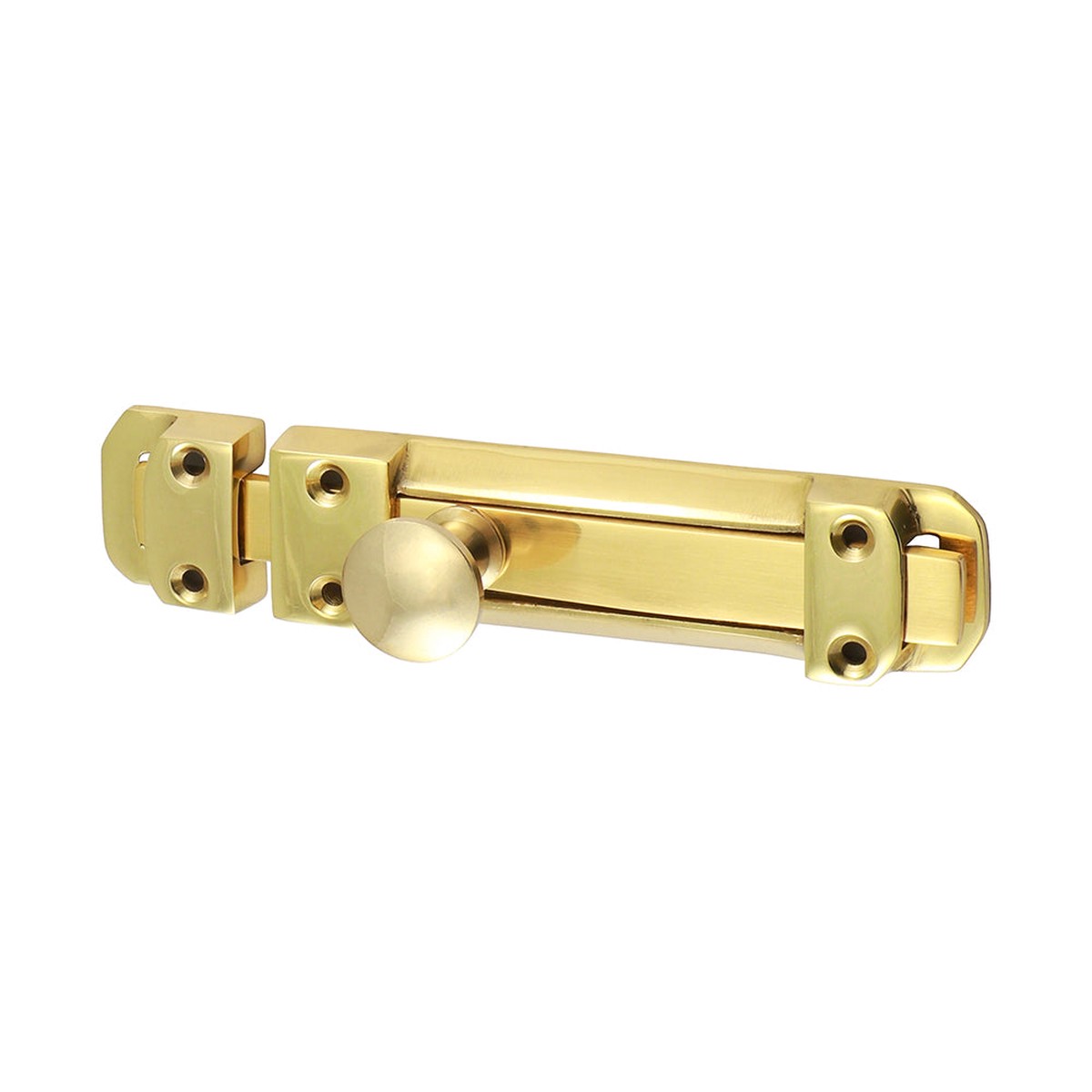 Timco - Contract Flat Section Bolt - Polished Brass 135 x 30mm (1 Each Bag)