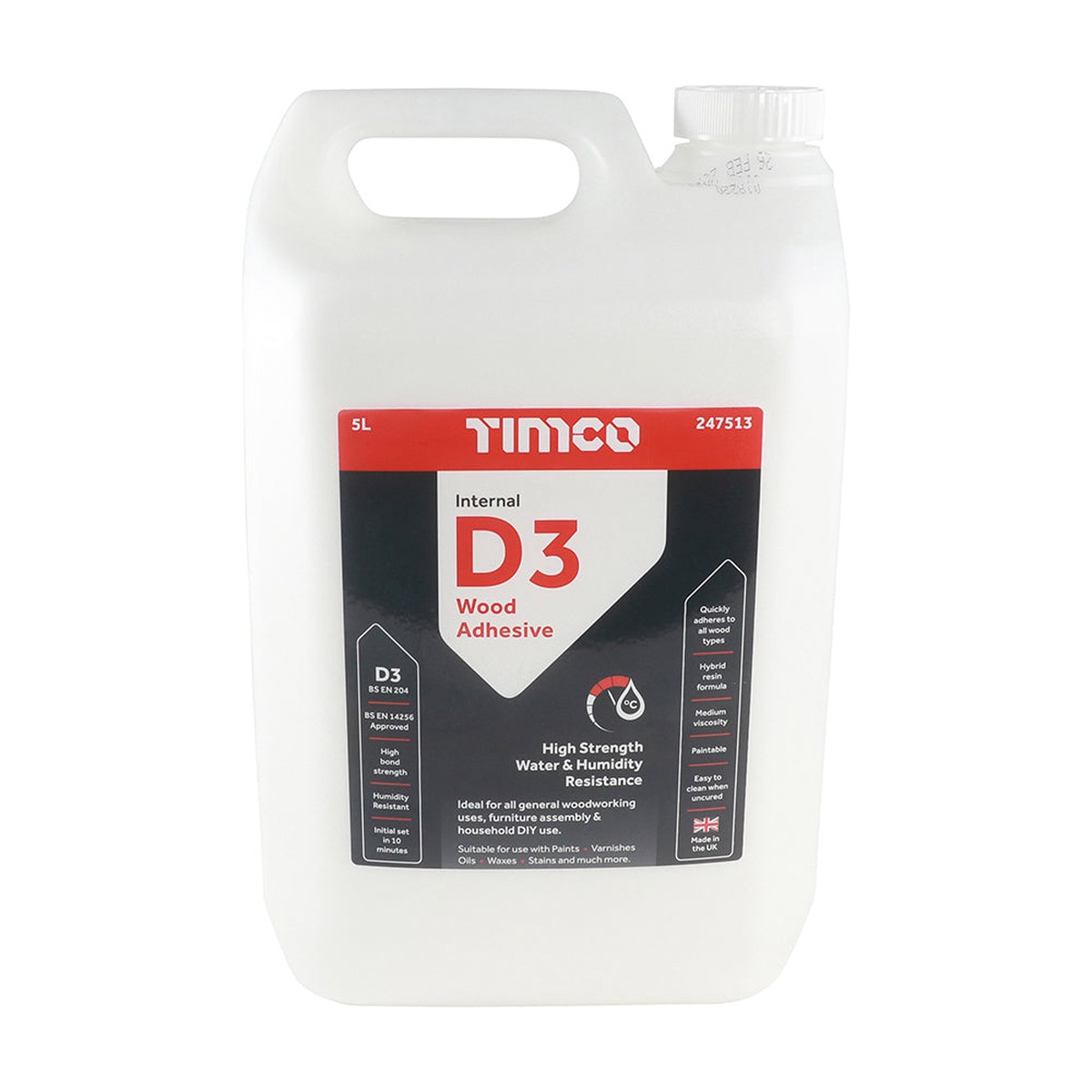 Timco - Internal D3 Wood Adhesive 5L (1 Each Bottle)