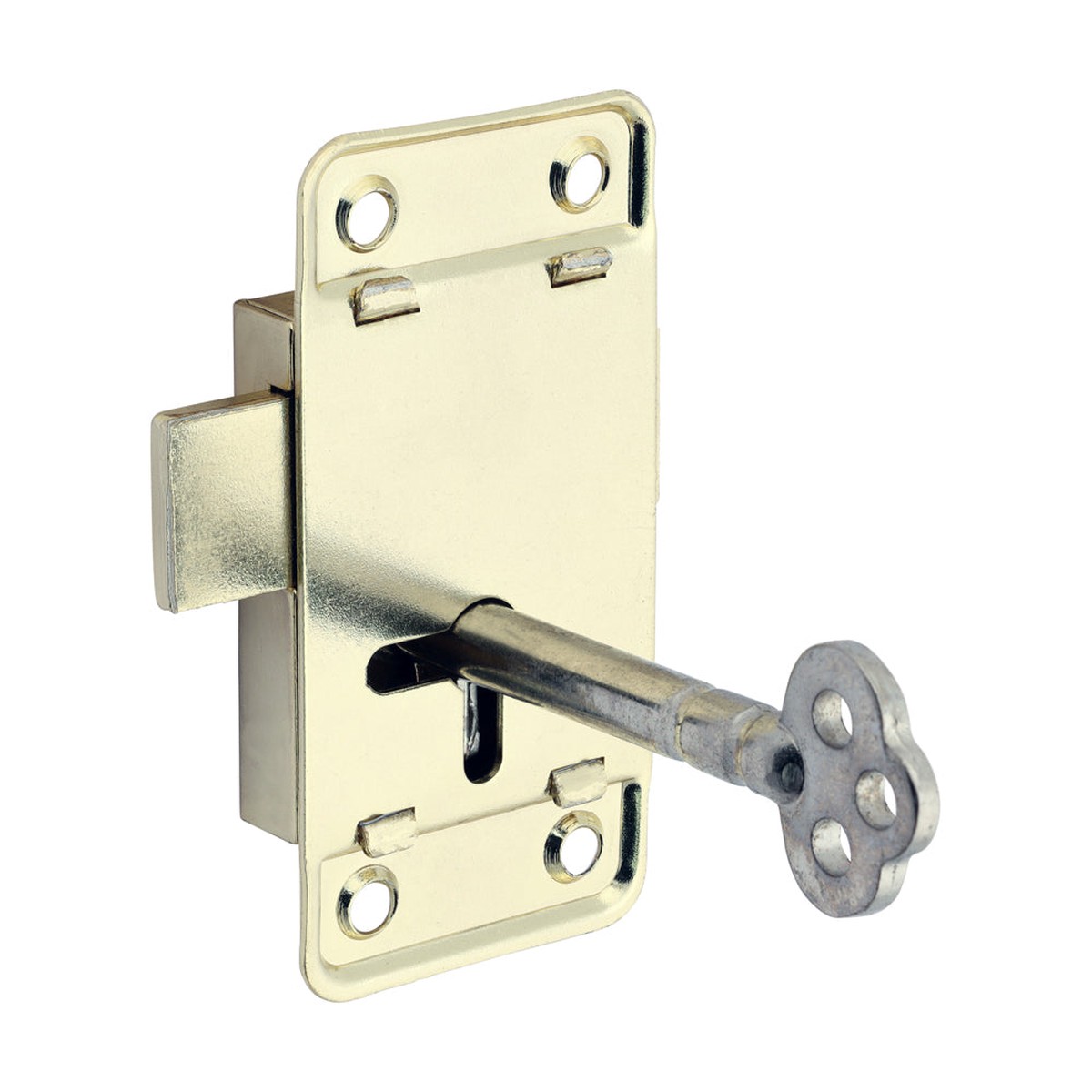 Timco - Small Cupboard Lock - Electro Brass 64 x 32 (1 Each Bag)