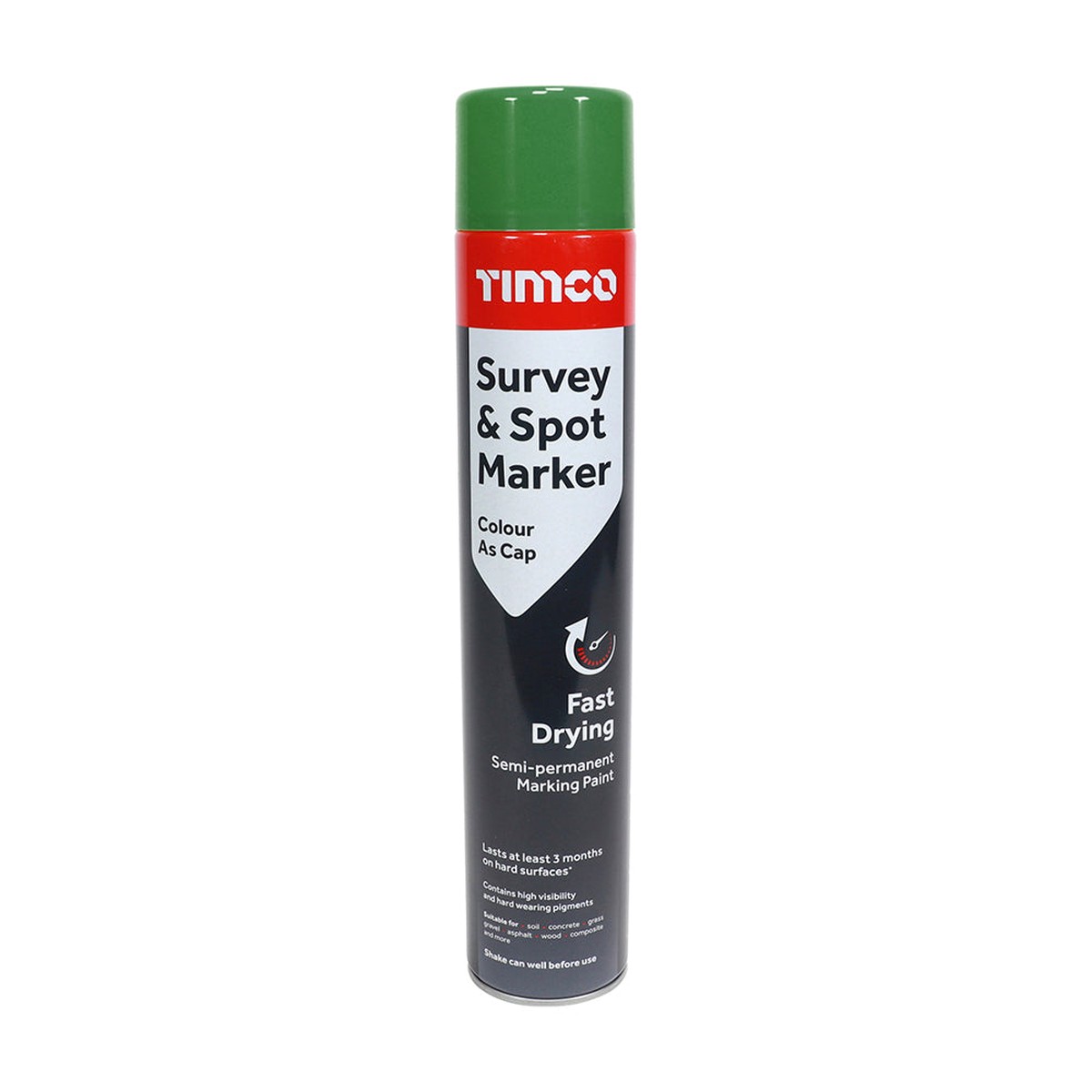 Timco - Survey & Spot Marker - Green 750ml (1 Each Can)