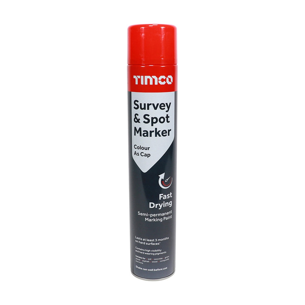 Timco - Survey & Spot Marker - Red 750ml (1 Each Can)