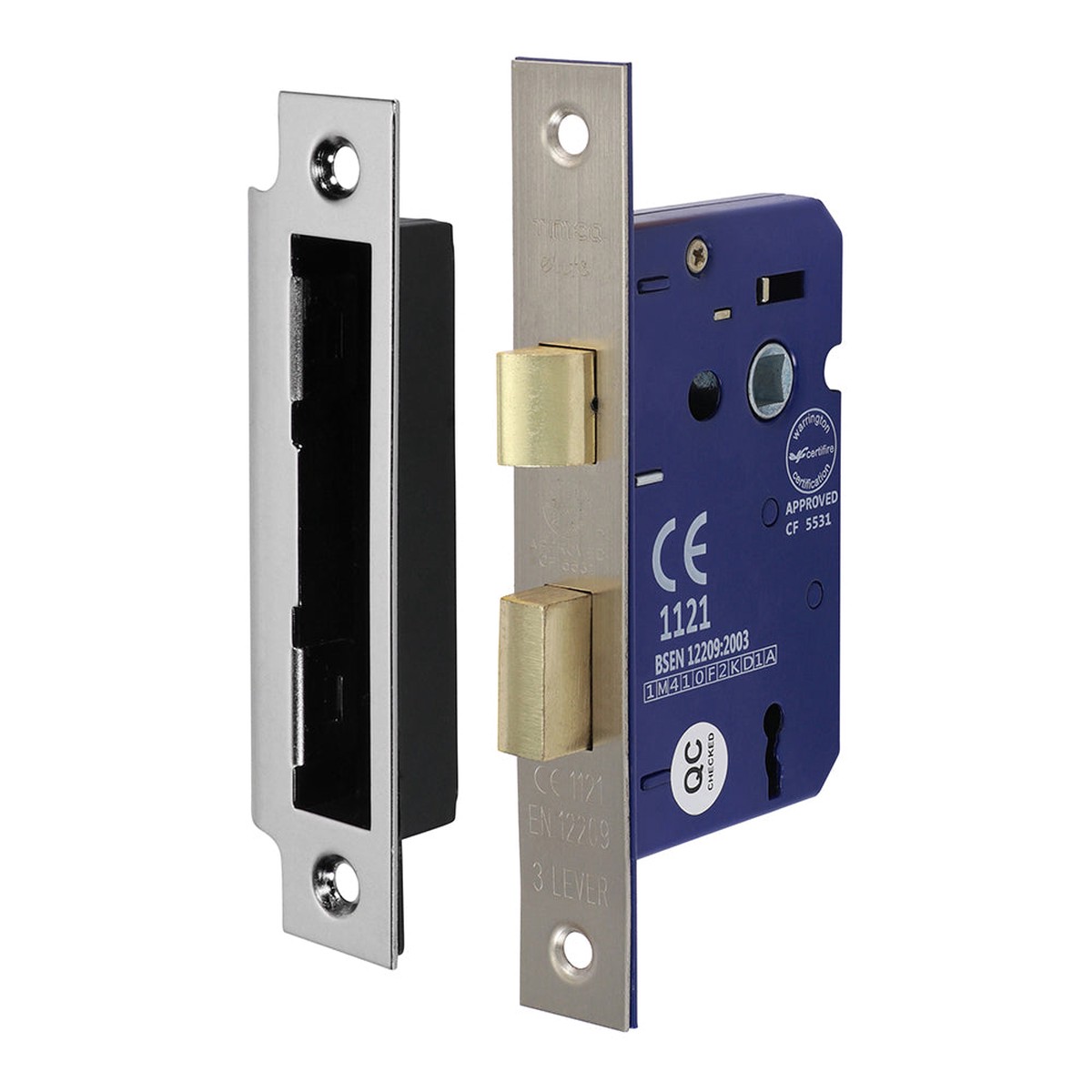 Timco - 3 Lever Sashlock - Satin Nickel 65 case / 45 backset (1 Each Box)