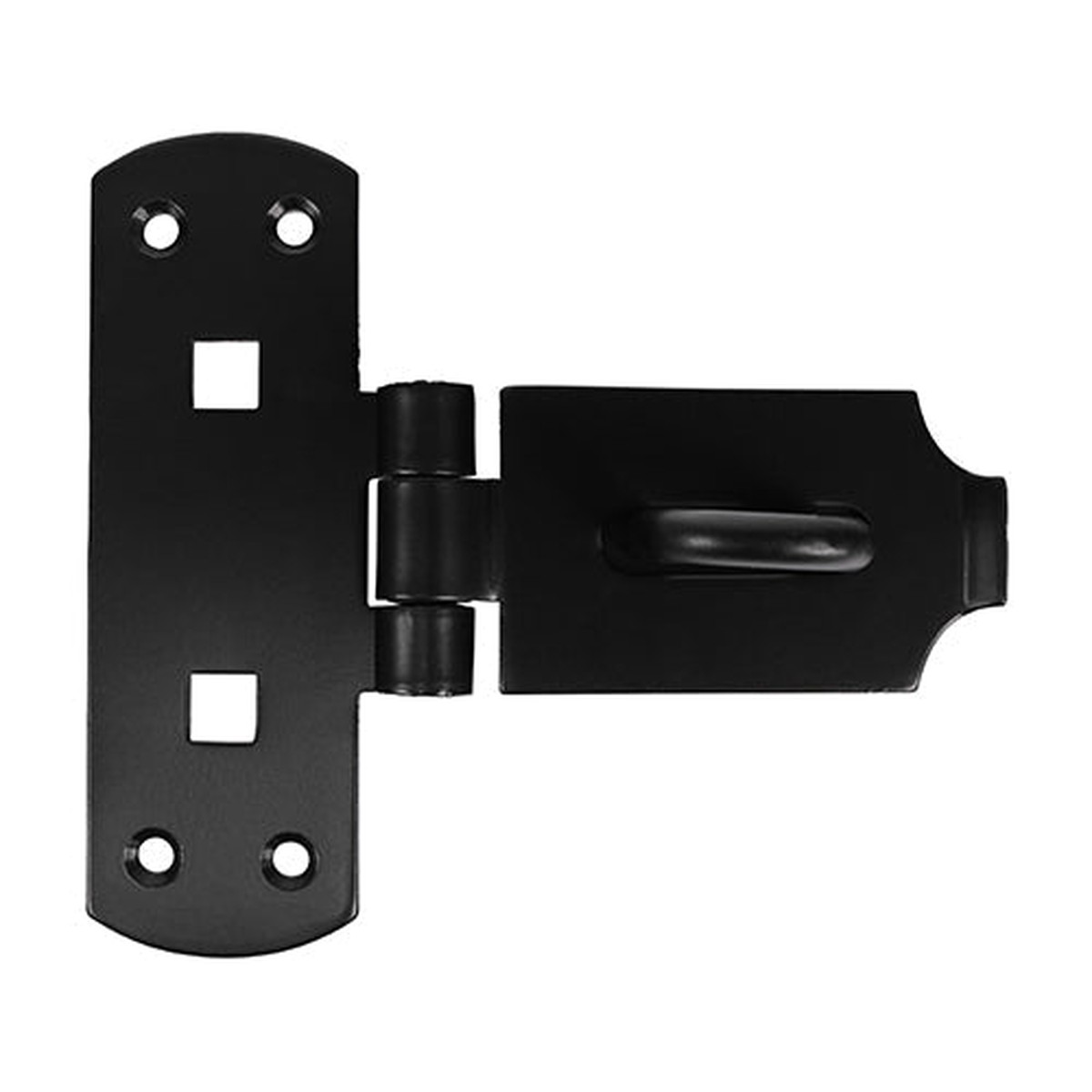 Timco - Vertical Pattern Bolt On Hasp & Staple - Heavy Duty - Black 6" (1 Each Plain Bag)