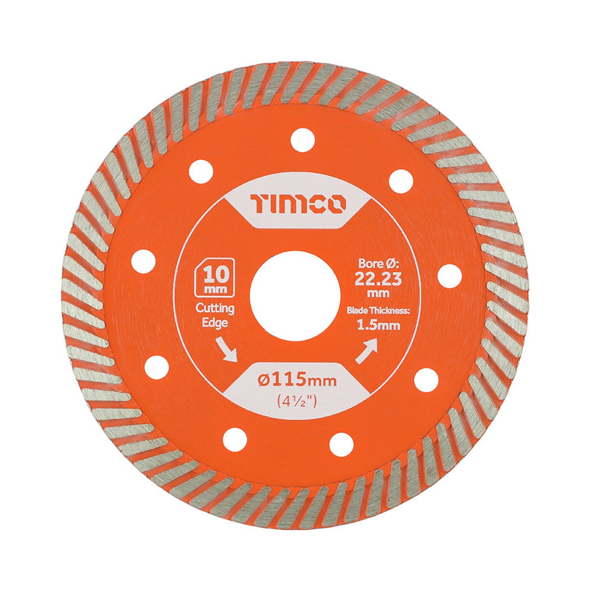 Timco - Premium Tile & Ceramic Diamond Blade - Thin Turbo 115 x 22.2 (1 Each Box)
