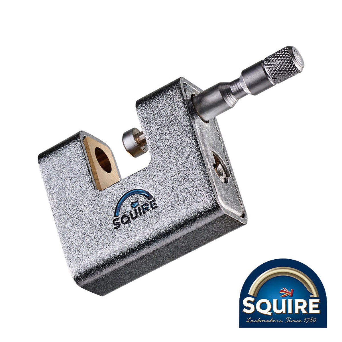 Squire - Armoured Brass Block Lock - ASWL1 60mm (1 Each Blister Pack)