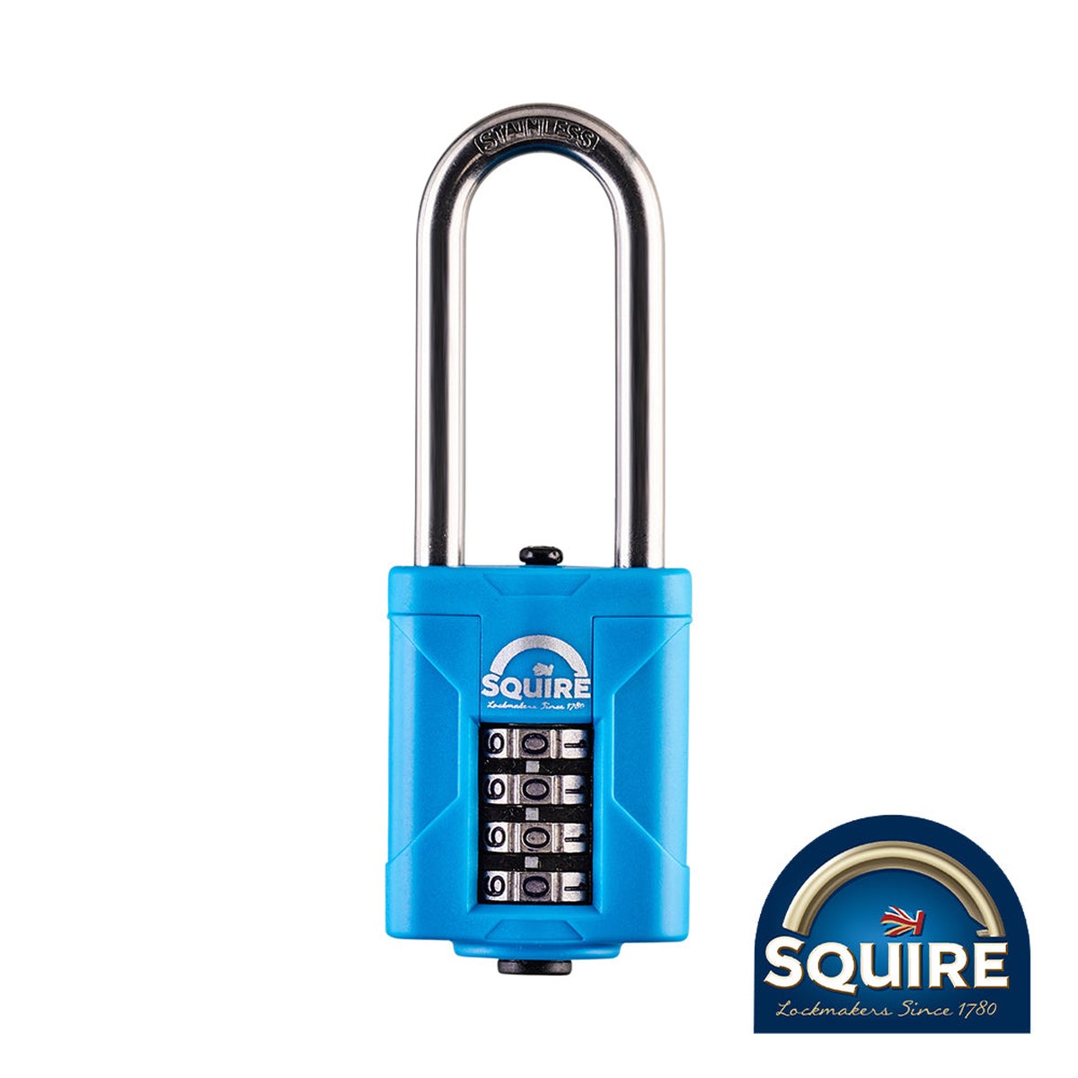 Squire - Combination Padlock - Stainless Steel 2.5" Long Shackle - CP40S/2.5 40mm (1 Each Blister Pack)
