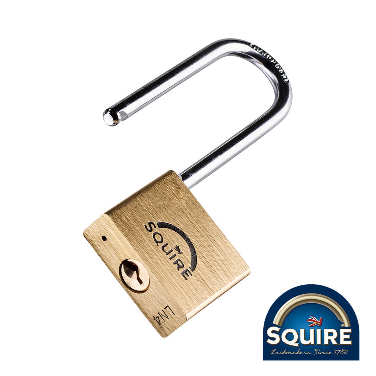 Squire - Premium Brass Lion Padlock - 2.5" Stainless Steel Shackle - LN4S/2.5 40mm (1 Each Blister Pack)