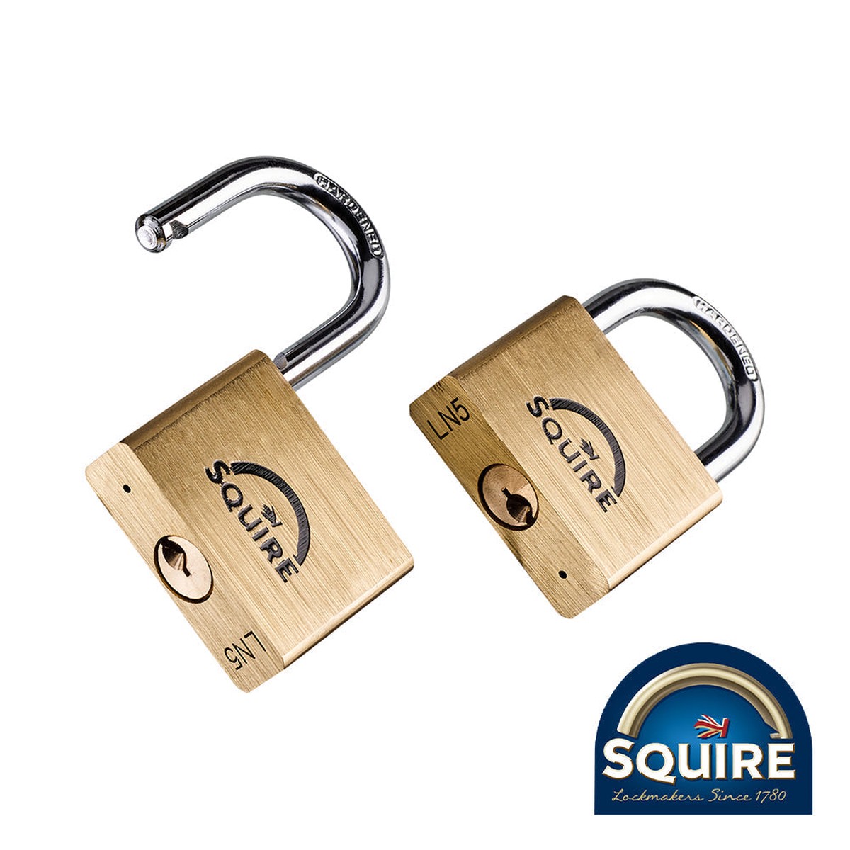 Squire - Premium Brass Lion Padlock - Keyed Alike - LN5T 50mm (2 Pieces Blister Pack)