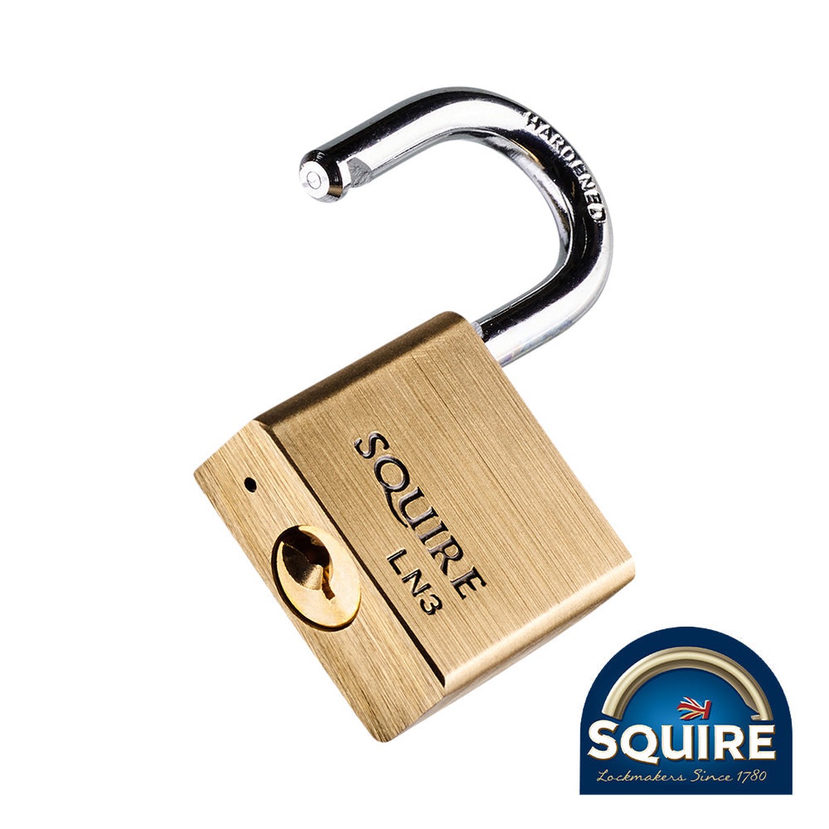 Squire - Premium Brass Lion Padlock - Stainless Steel Shackle - LN3S 30mm (1 Each Blister Pack)