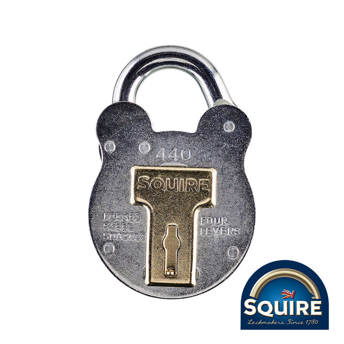 Squire - Old English 4 Lever Padlock - 440 40mm (1 Each Blister Pack)