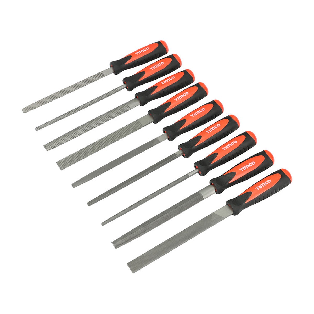 Timco - File & Rasp Set 9pcs (9 Pieces Fabric Case)