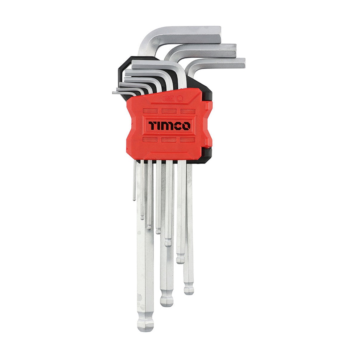 Timco - Long Arm Ball End Hex Key Set 9pcs (9 Pieces Blister Pack)