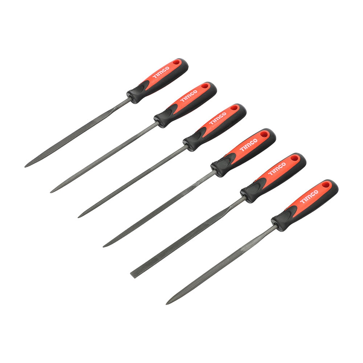 Timco - Needle File Set 6pcs (6 Pieces Blister Pack)
