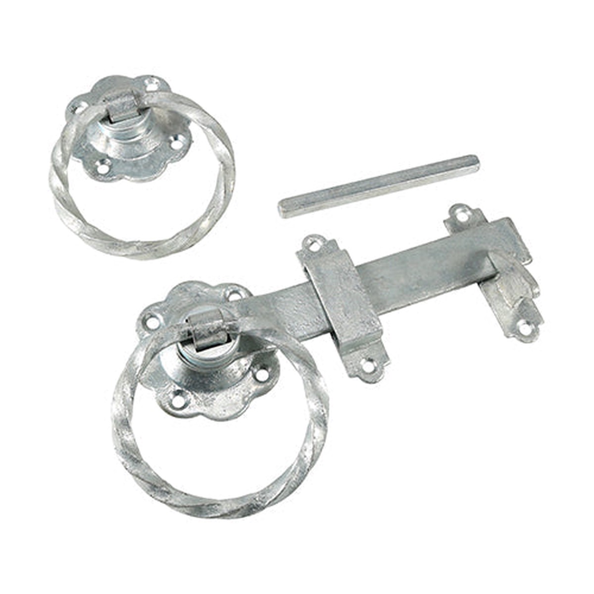Timco - Ring Gate Latch - Twisted - Hot Dipped Galvanised 6" (1 Each Plain Bag)