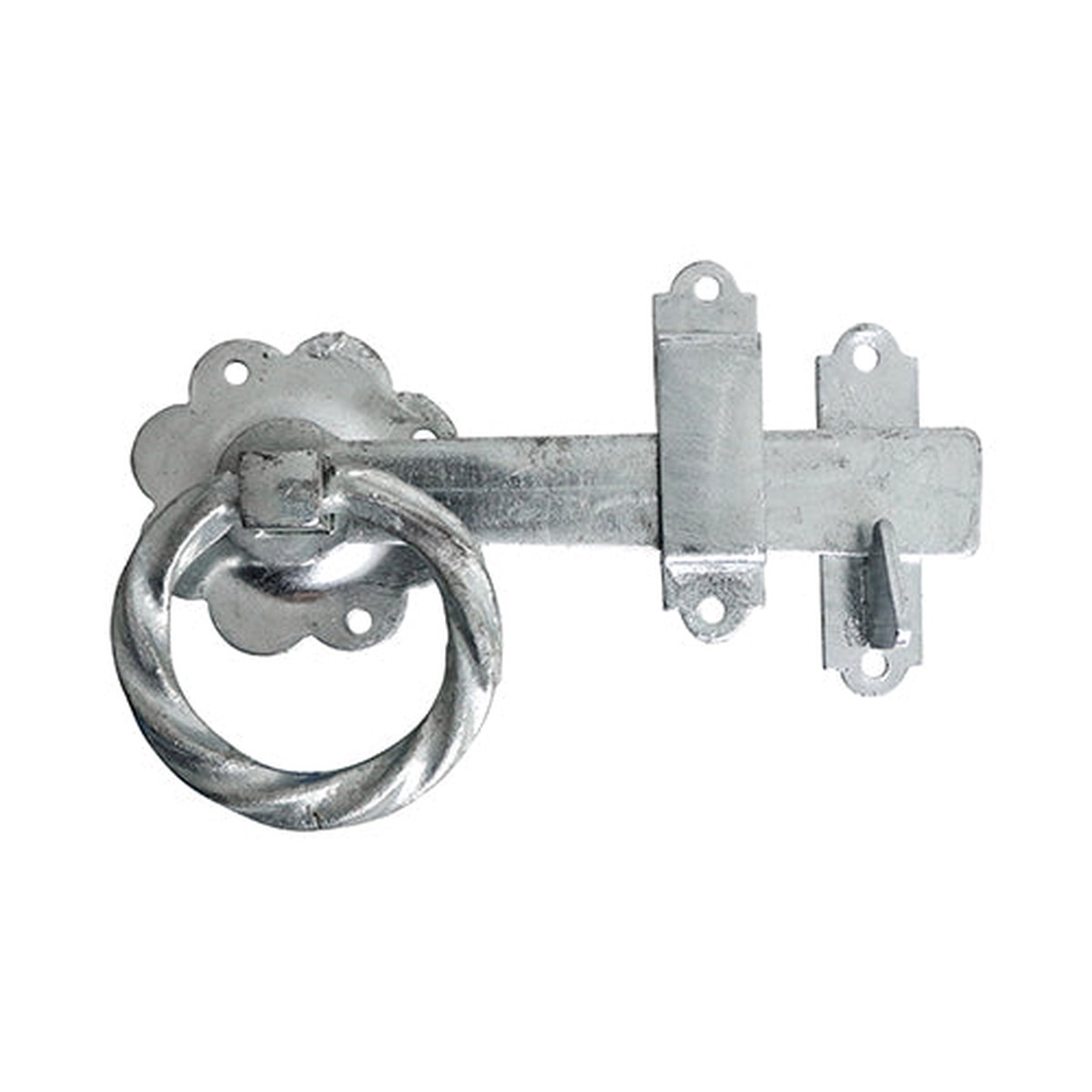 Timco - Ring Gate Latch - Twisted - Hot Dipped Galvanised 6" (1 Each TIMbag)