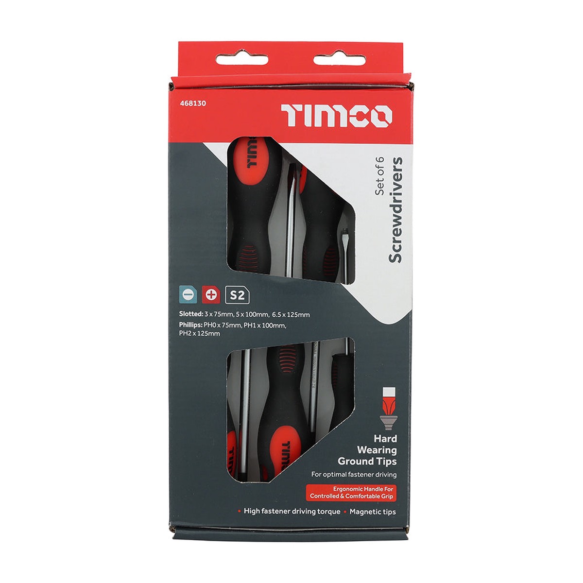Timco - Screwdriver Set 6pcs (6 Pieces Box)