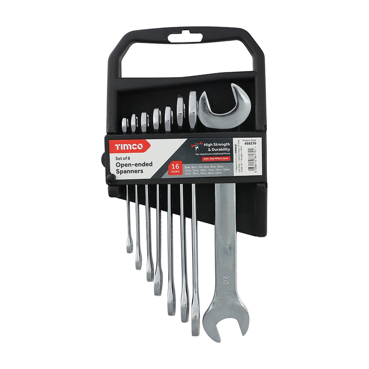 Timco - Spanner Set - Open-ended 8pcs (8 Pieces Pack)