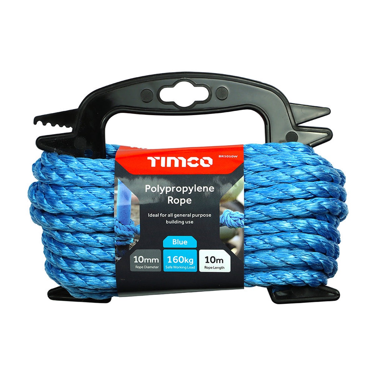 Timco - Polypropylene Rope - Blue - Winder 10mm x 10m (1 Each Unit)