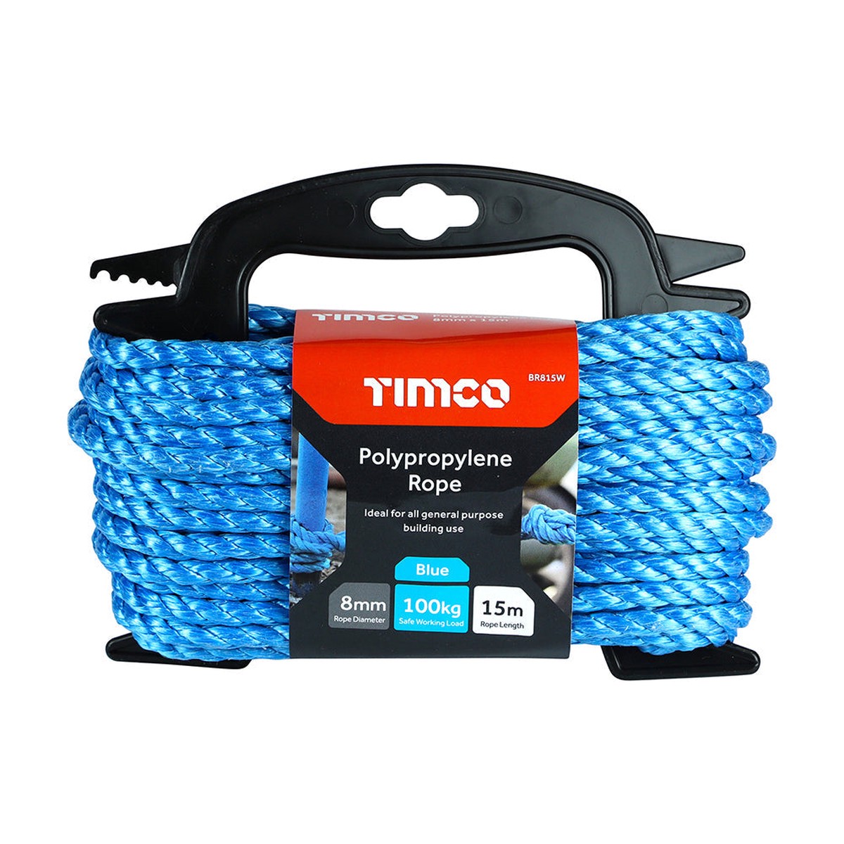 Timco - Polypropylene Rope - Blue - Winder 8mm x 15m (1 Each Unit)