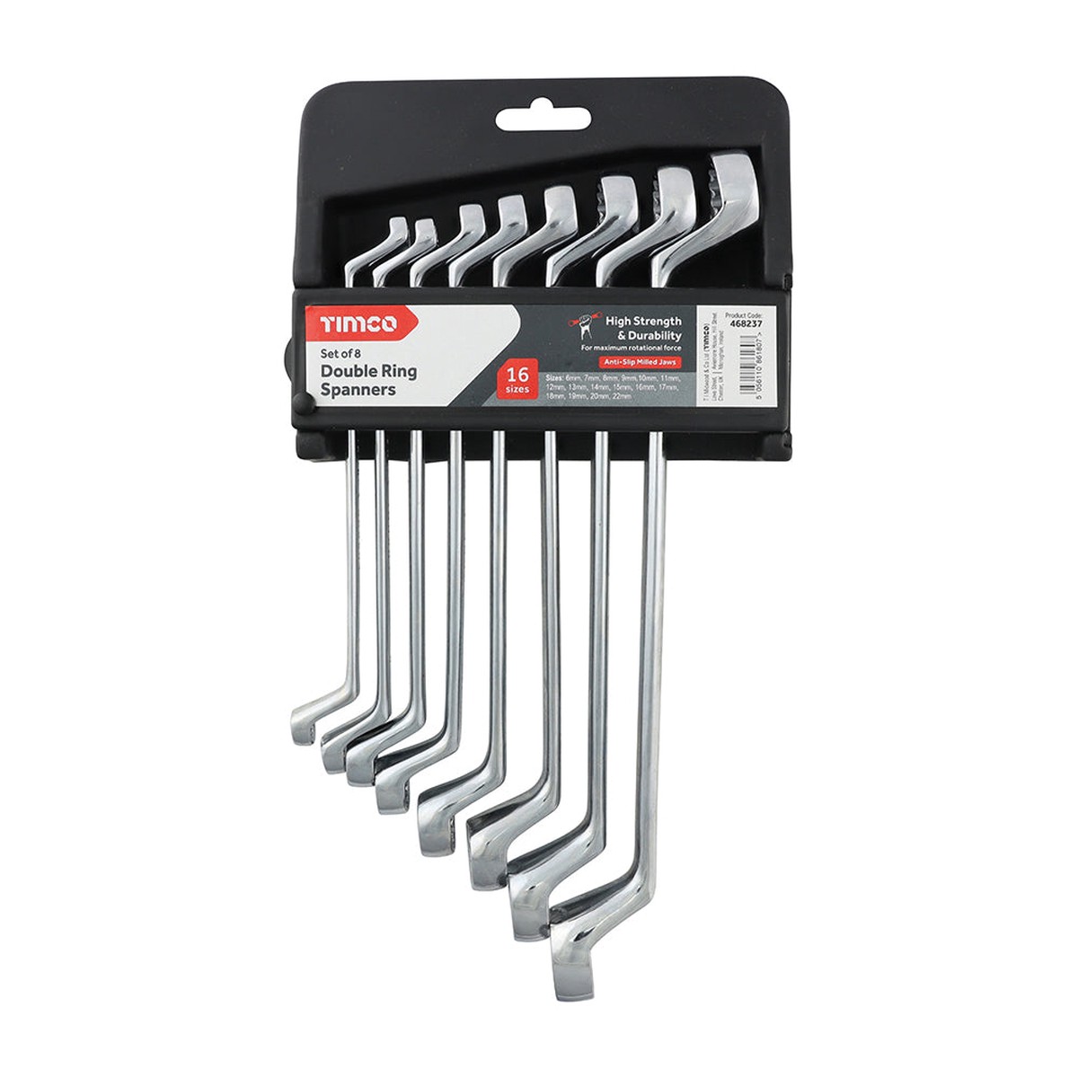 Timco - Spanner Set - Double Ring 8pcs (8 Pieces Pack)