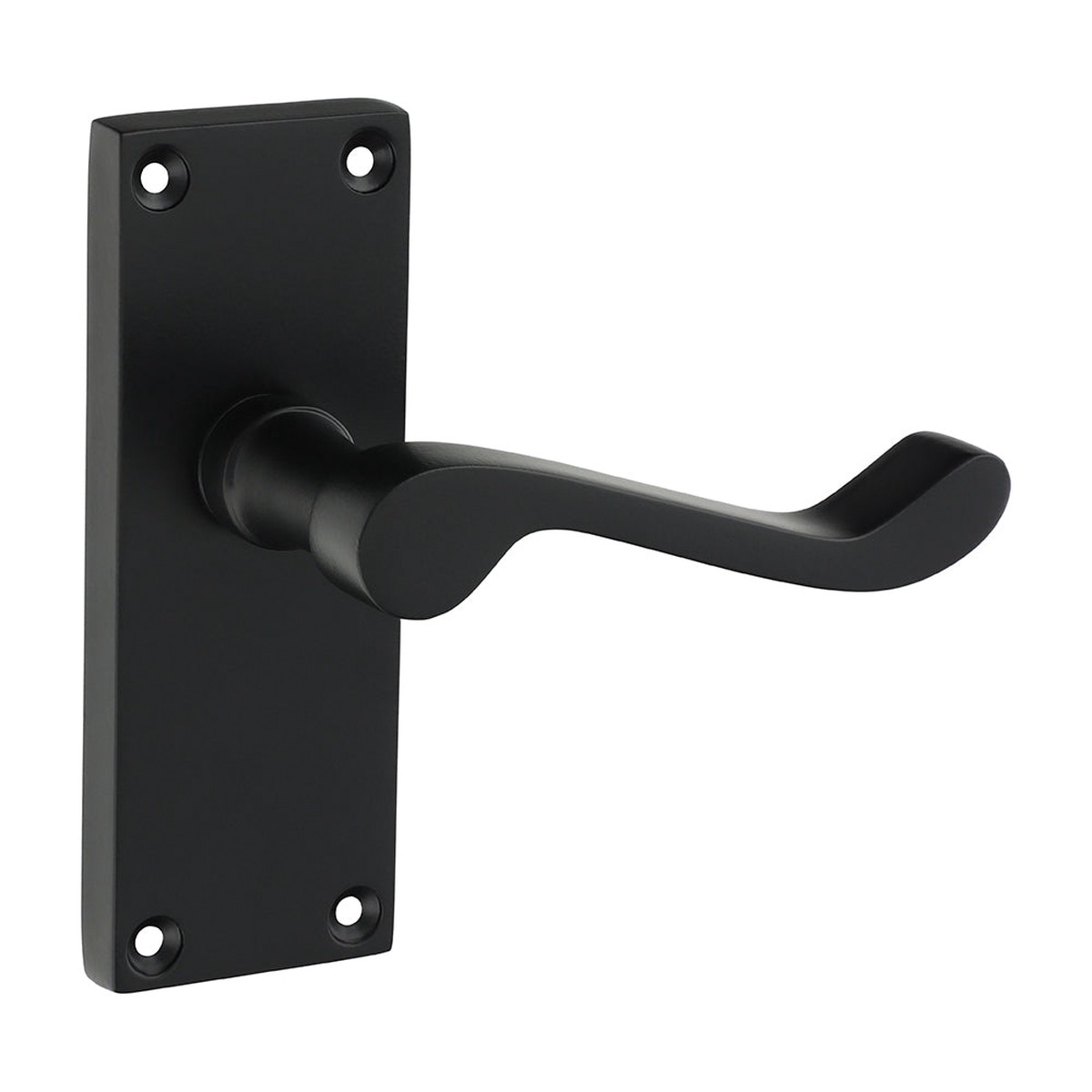Timco - Victorian Scroll Latch Handle - Matt Black 114 x 42 (1 Pairs Blister Pack)