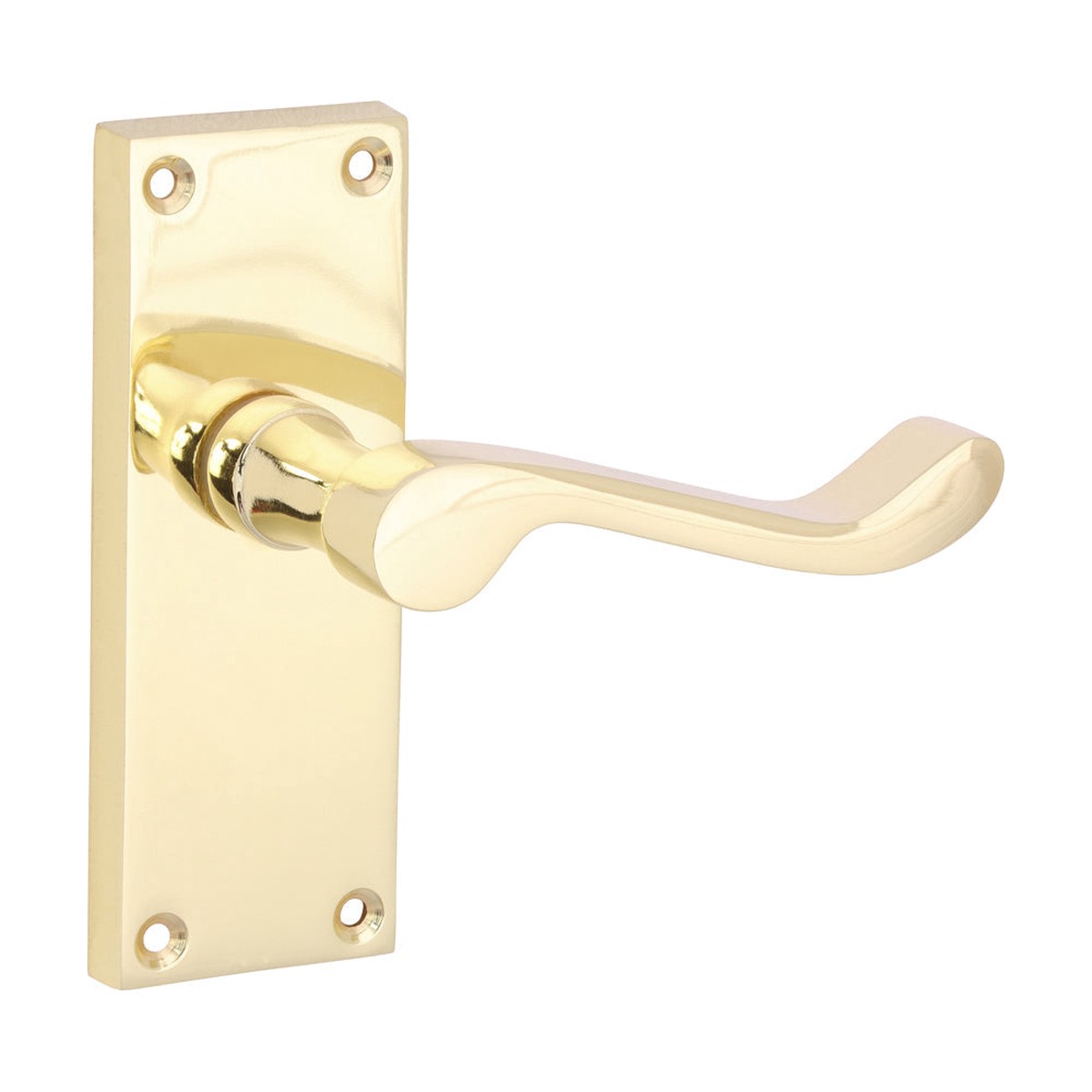 Timco - Victorian Scroll Latch Handles - Polished Brass 114 x 42 (1 Pairs Blister Pack)