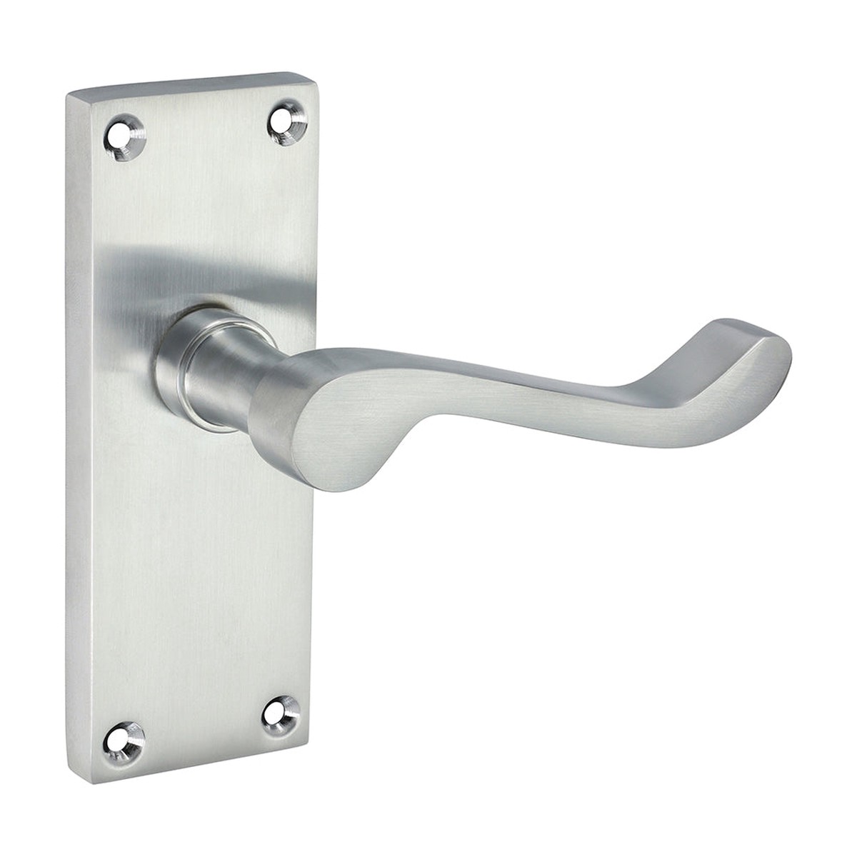 Timco - Victorian Scroll Latch Handles - Satin Chrome 114 x 42 (1 Pairs Blister Pack)
