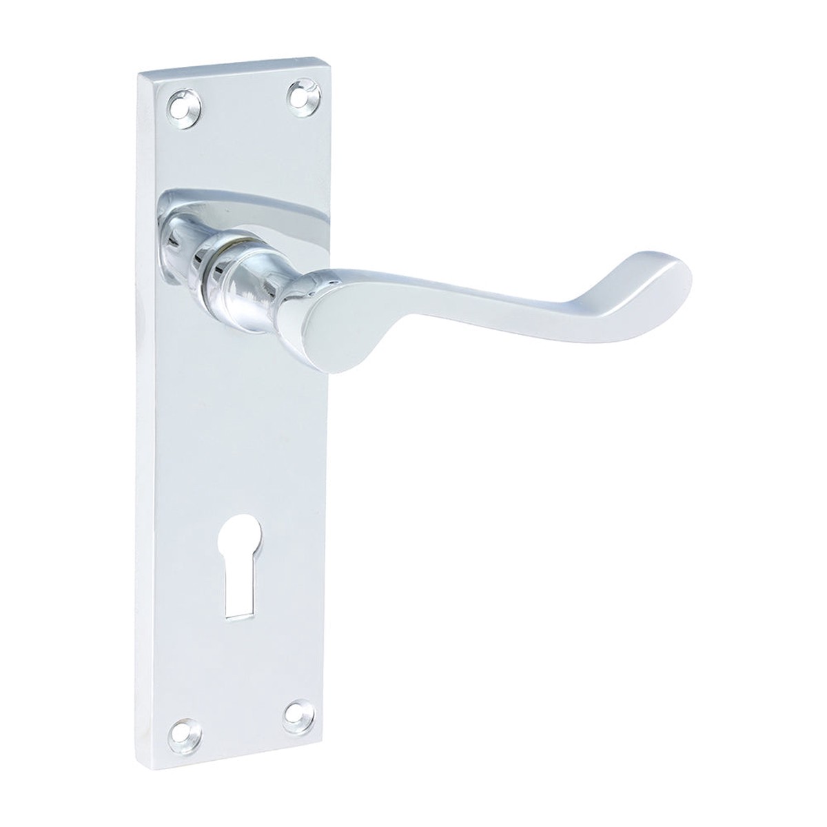 Timco - Victorian Scroll Lock Handles - Polished Chrome 152 x 42 (1 Pairs Blister Pack)