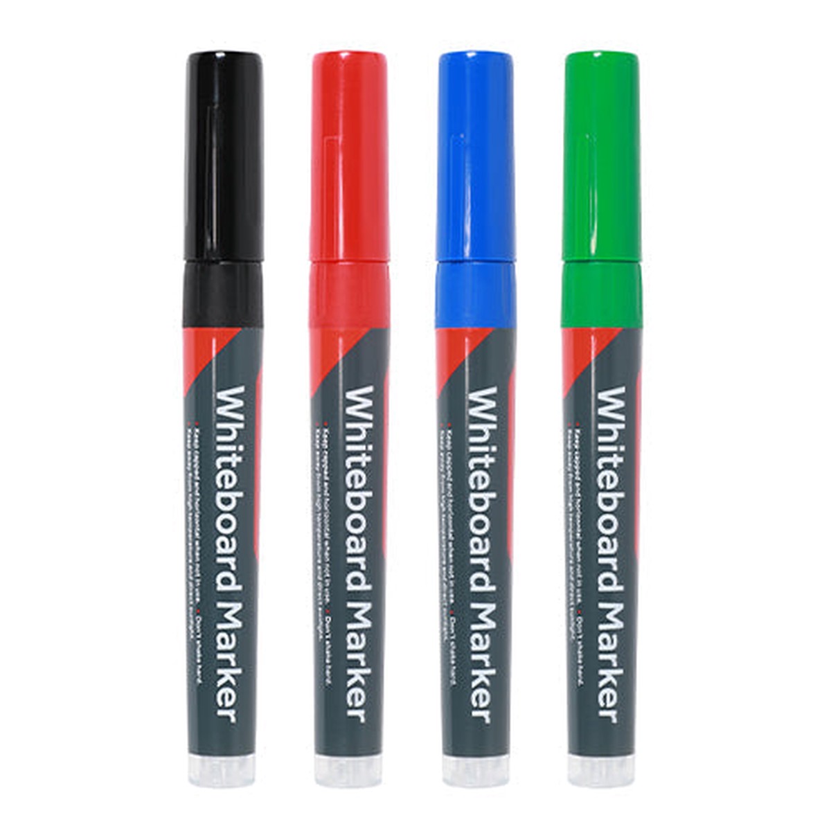 Timco - Whiteboard Markers - Fine Tip - Mixed Colours Fine Tip Four Pack (4 Pieces Box)