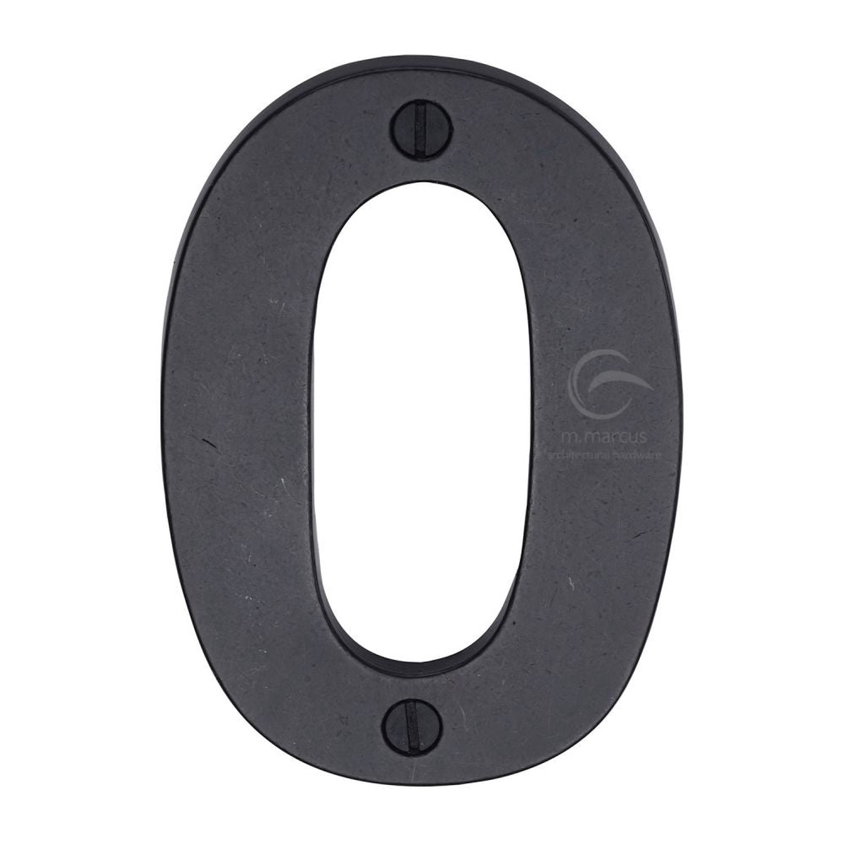 M.Marcus - Rustic Dark Bronze Numeral 0 Screw Fixing 76mm (3")
