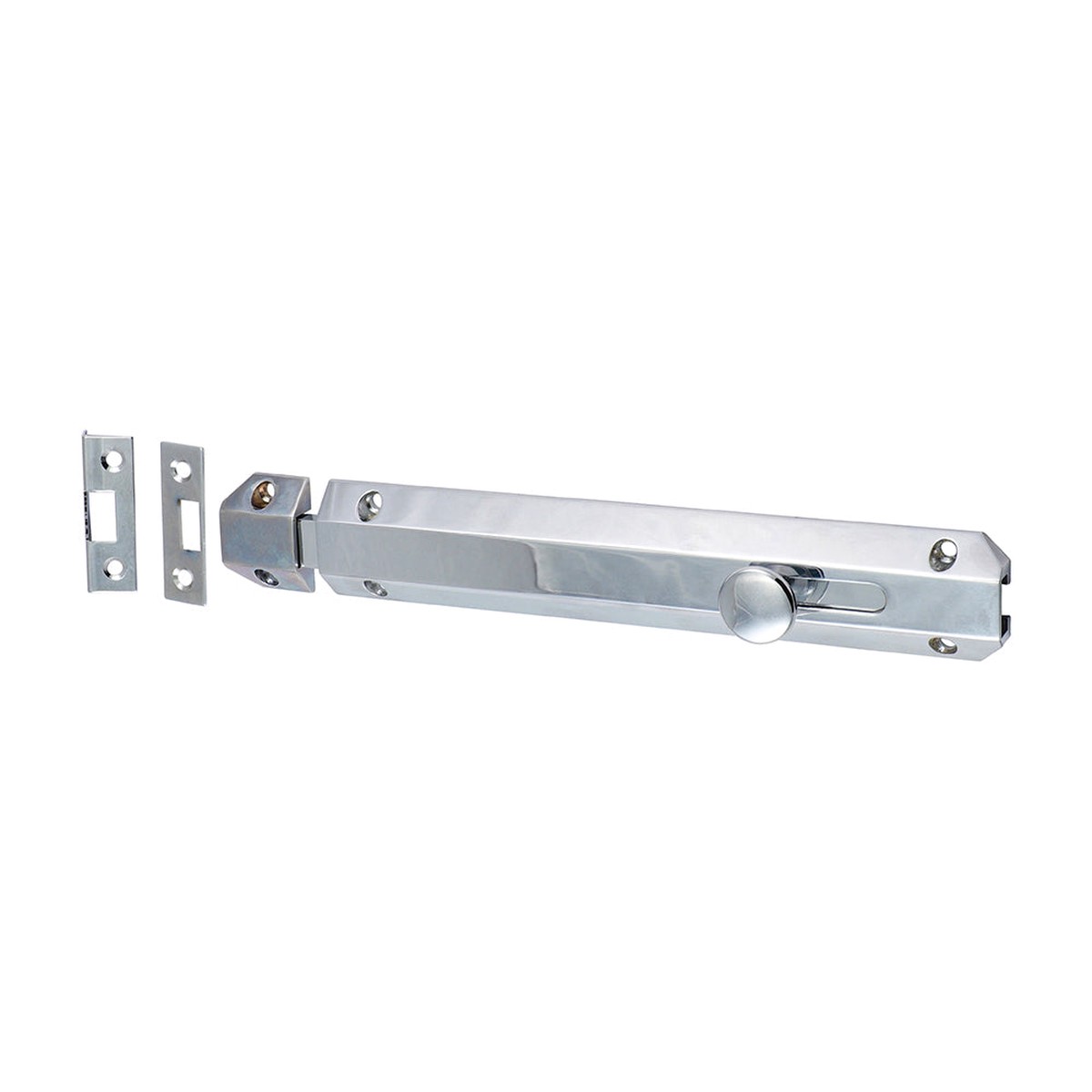 Timco - Architectural Flat Section Bolt - Polished Chrome 210 x 35mm (1 Each TIMpac)