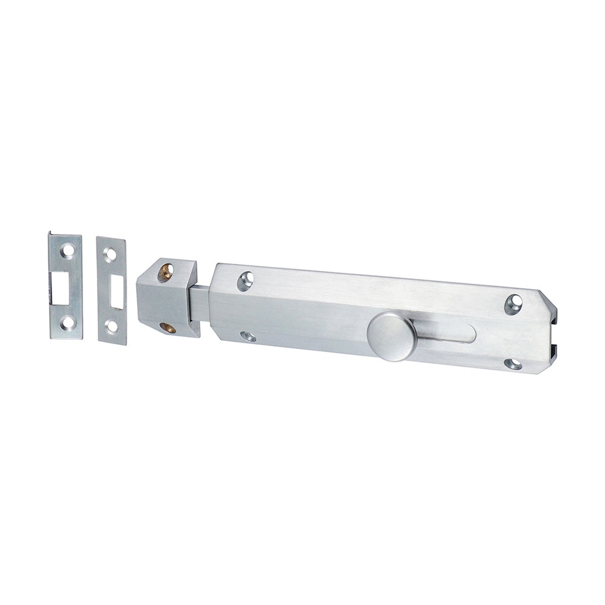 Timco - Architectural Flat Section Bolt - Satin Chrome 150 x 35mm (1 Each Bag)