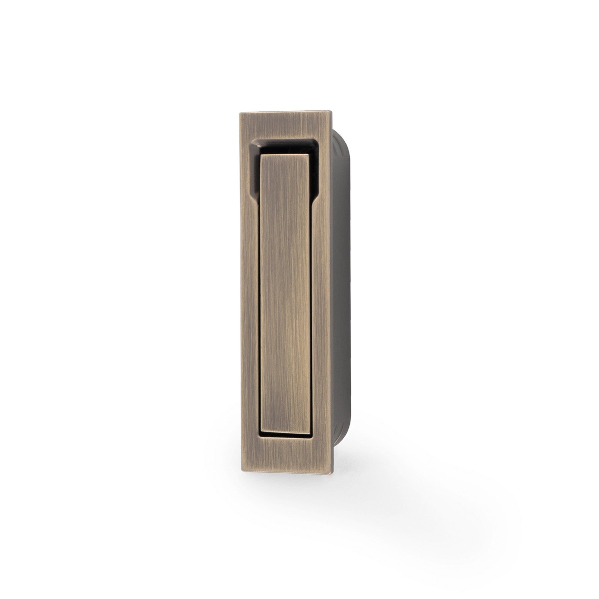 Alexander & Wilks - Square Sliding Door Edge Pull - Antique Brass