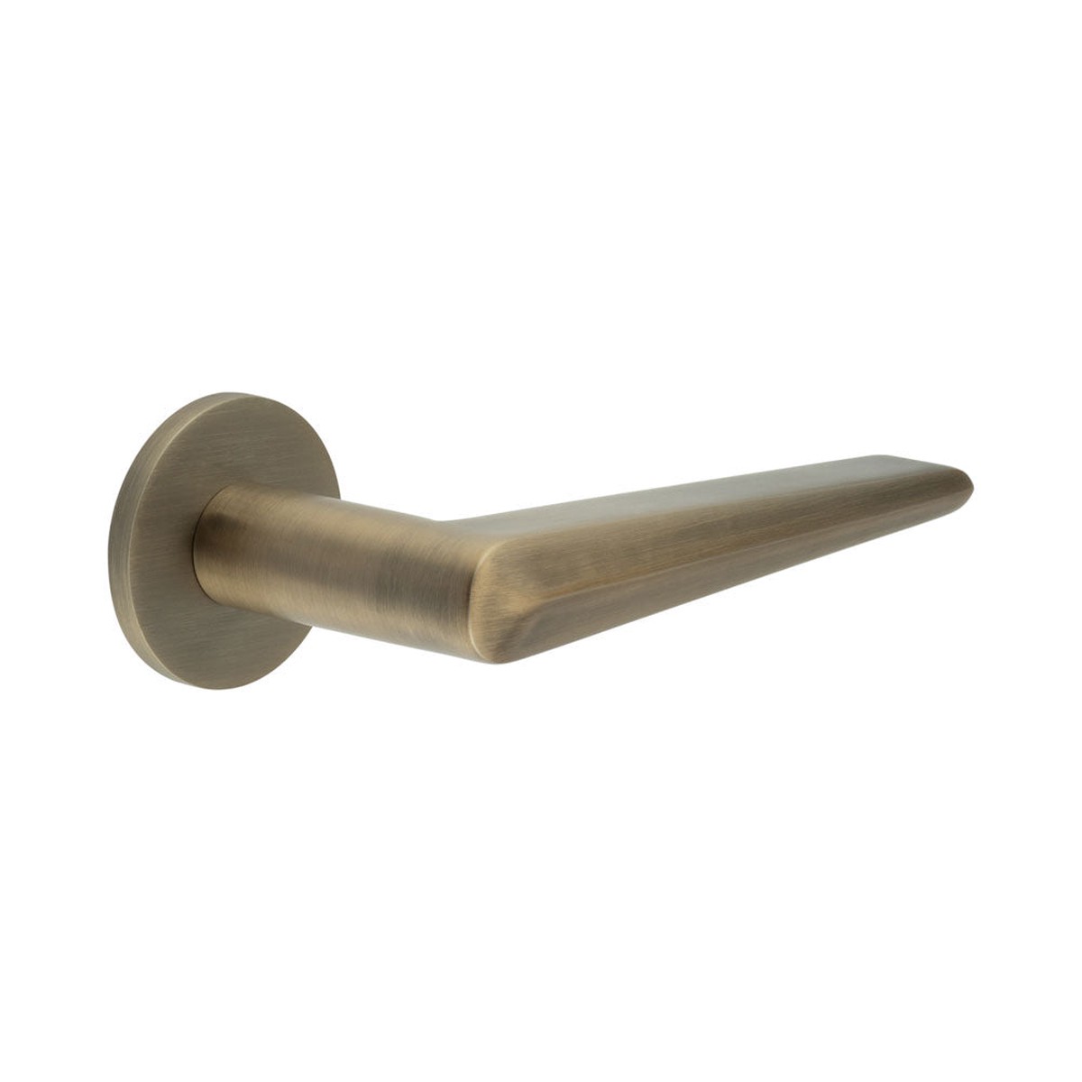 CRES - CR-107 Antique Brass Fixed Dead Round Rose Door Handle