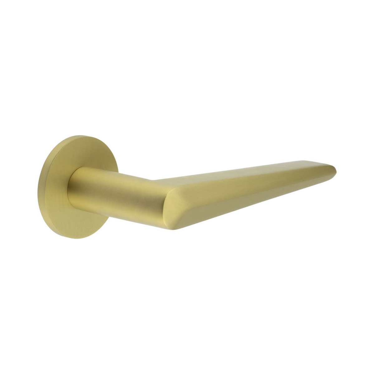 CRES - CR-107 Satin Brass Fixed Dead Round Rose Door Handle