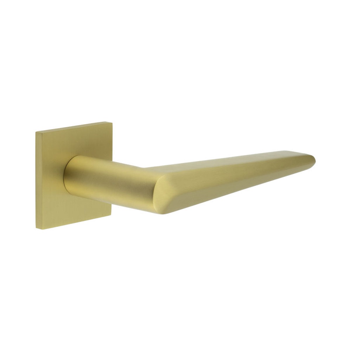 CRES - CR-107 Satin Brass Fixed Dead Square Rose Door Handle