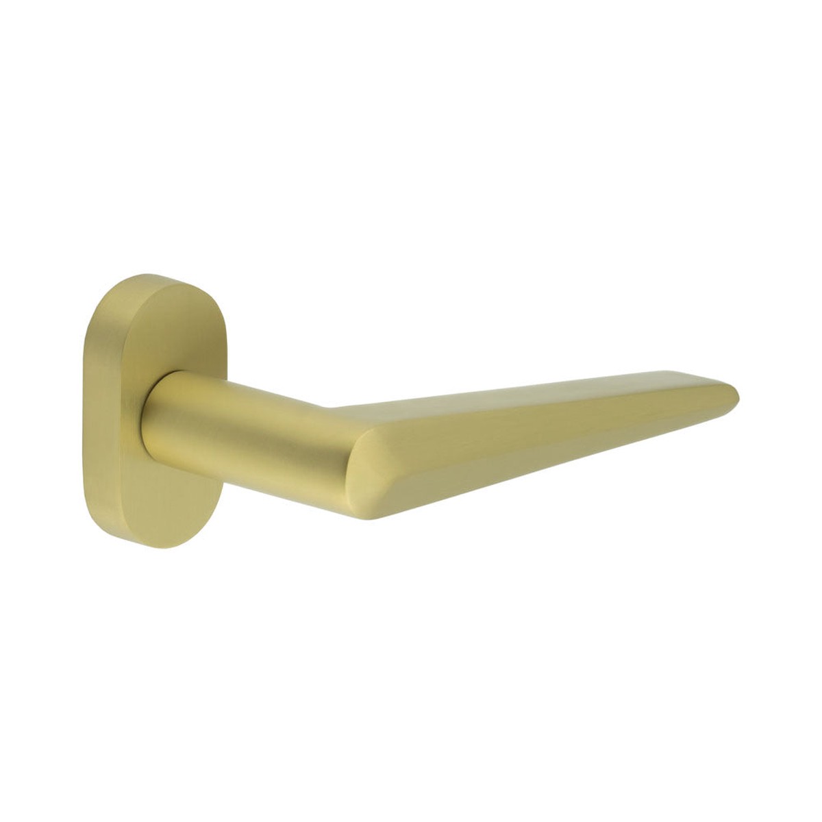 CRES - CR-107 Satin Brass Multi Point Oval Rose Door Handle